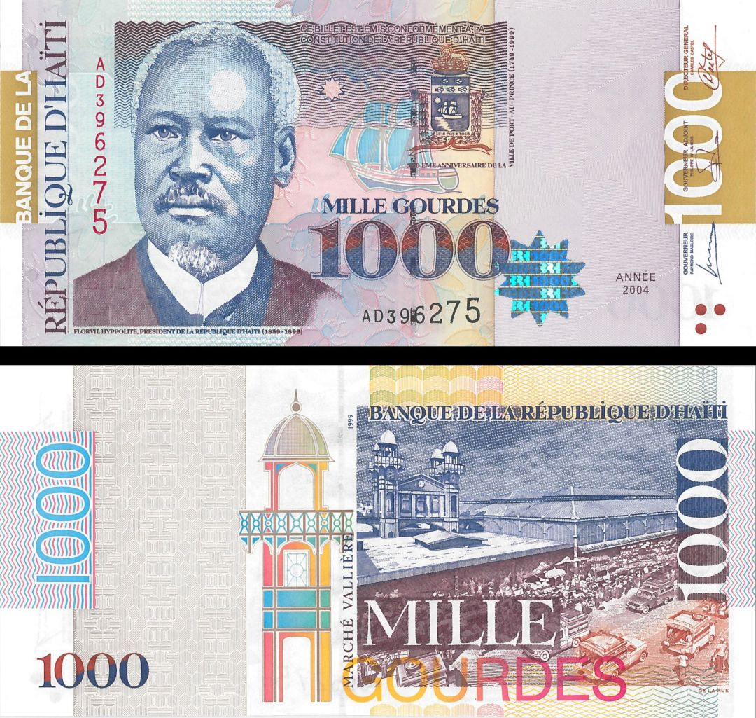 Haiti - 1000 Gourdes - P-278 - 2004 dated Foreign Paper Money