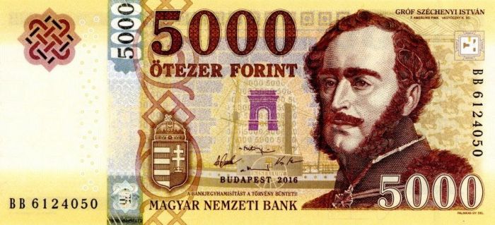 Hungary - 5000 Forint - P-New - 2016 dated Foreign Paper Money