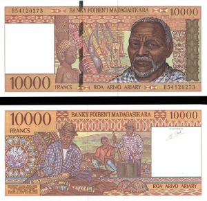 Madagascar - 10,000 Francs - P-79 - 1995 dated Foreign Paper Money