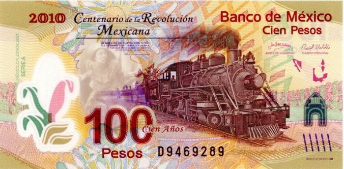 Mexico - 100 Pesos - P-128 -2010 dated Foreign Paper Money