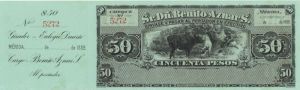 Mexico - 50 Pesos - 1889 dated Foreign Paper Money