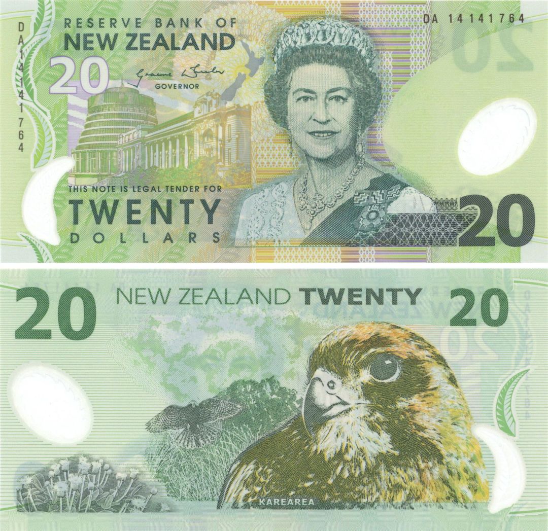 New Zealand - 20 New Zealand Dollar - P-187b - 1999 dated Foreign Paper Money