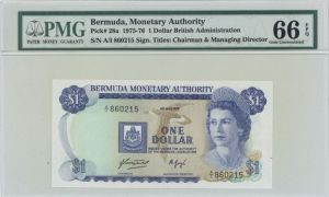 Bermuda - P-28a PMG Grade 66 - Foreign Paper Money
