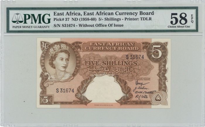 East Africa - P-37 PMG Grade 58 - Foreign Paper Money