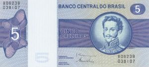 Brazil - 5 Cruzeiros - P-192d - 1979 dated Foreign Paper Money