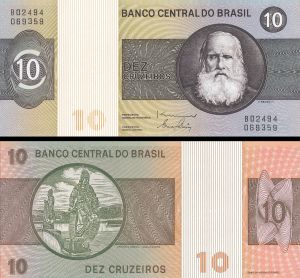 Brazil - 10 Cruzeiros - P-193d - 1980 dated Foreign Paper Money