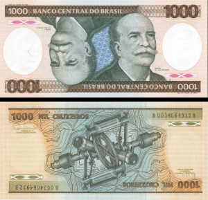 Brazil - 1000 Cruzeiros - P-201d - 1986 dated Foreign Paper Money