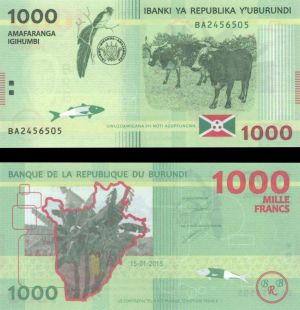 Burundi - P-51 - 1,000 Burundian Francs - Foreign Paper Money