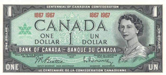 Canada - 1 Canadian Dollar - P-84a - 1967 dated Foreign Paper Money