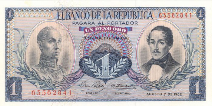 Colombia - 1 Peso Oro - P-404b - Foreign Paper Money