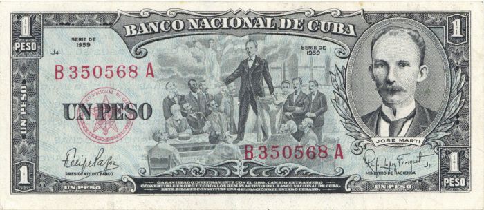 Cuba - 1 Cuban Peso - P-90a - Foreign Paper Money