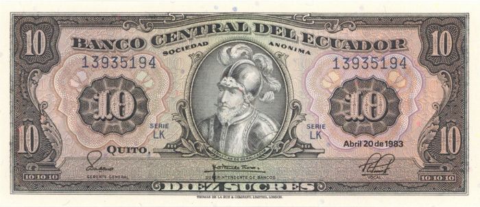 Ecuador - P-114b - Foreign Paper Money