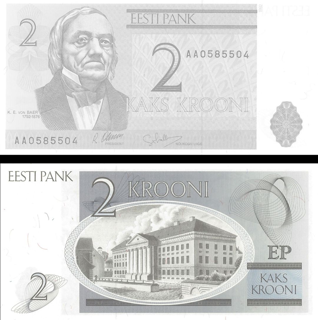 Estonia - 2 Krooni - P-70a - 1992 dated Foreign Paper Money