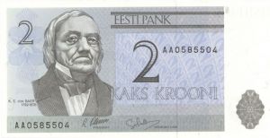 Estonia - 2 Krooni - P-70a - 1992 dated Foreign Paper Money