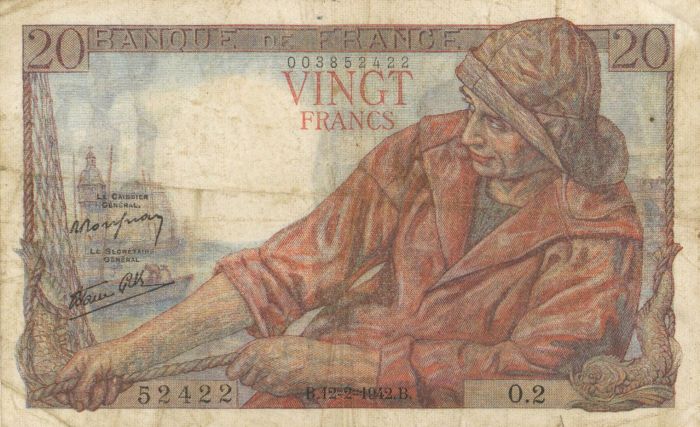 France - P-100a - Foreign Paper Money