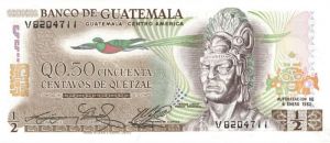 Guatemala - 1/2 Guatemalan Quetzal - P-53c - 1982 dated Foreign Paper Money