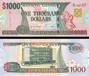Guyana - 1000 Dollars - P-35 - 2000 dated Foreign Paper Money
