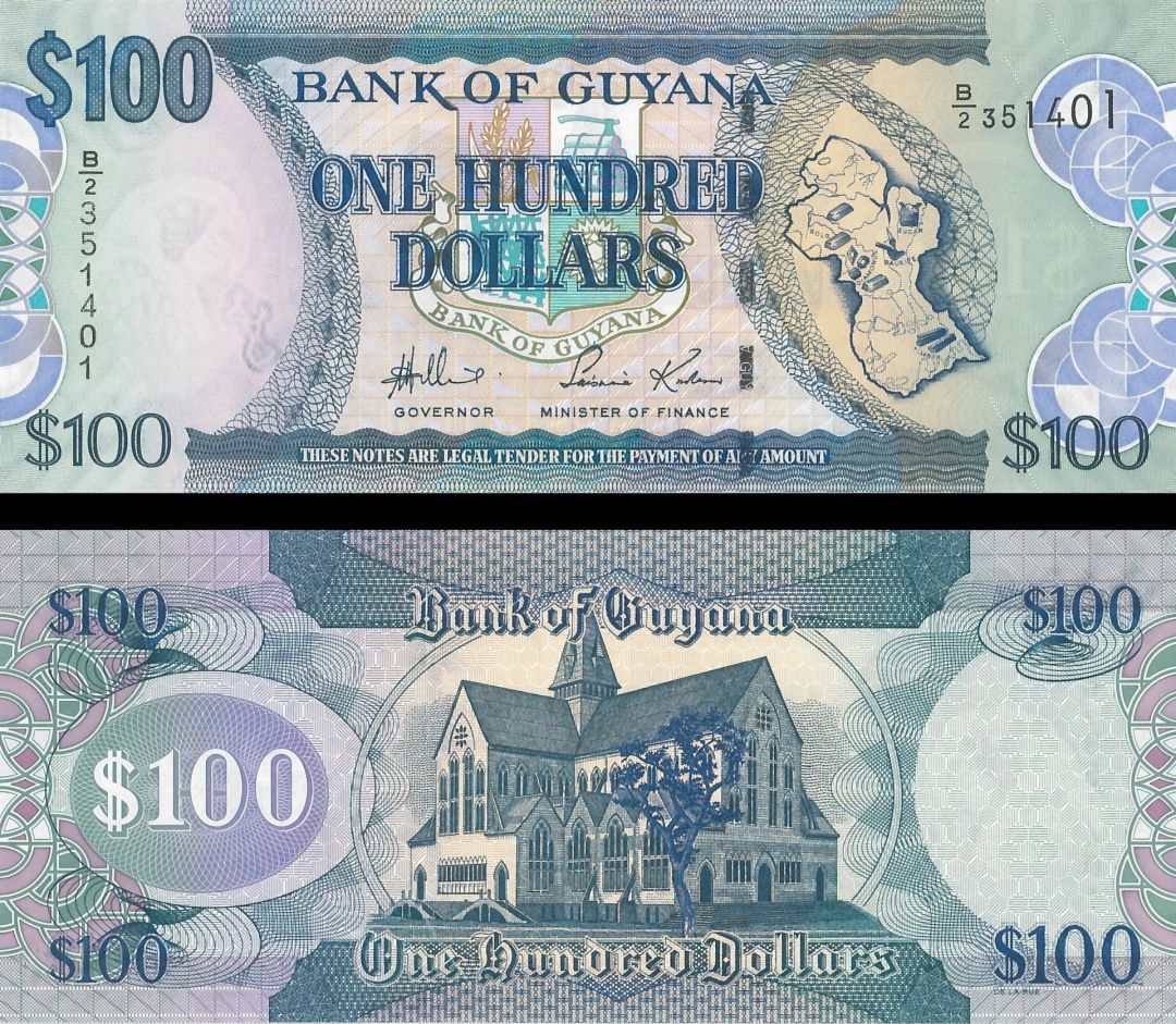 Guyana - 100 Dollars - P-36 - 2006 dated Foreign Paper Money