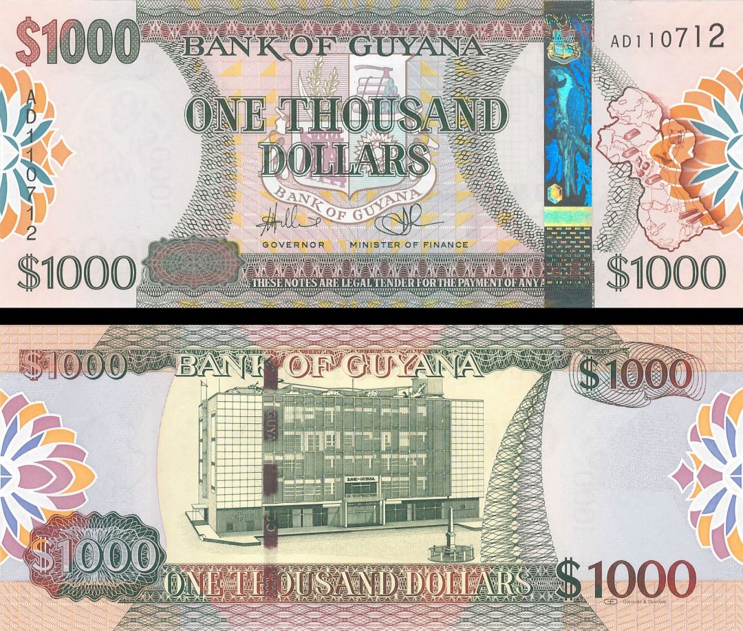 Guyana - 1000 Dollars - P-38 - 2006 dated Foreign Paper Money