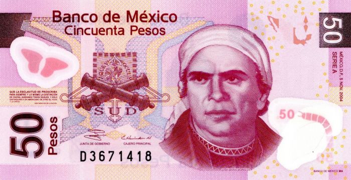 Mexico - P-123a - 50 Mexican Pesos - Foreign Paper Money