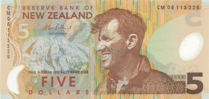 New Zealand - P-185b - 5 New Zealand Dollar - Foreign Paper Money