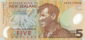 New Zealand - P-185b - 5 New Zealand Dollar - Foreign Paper Money