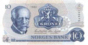 Norway - 10 Kroner - P-36a - 1982 dated Foreign Paper Money