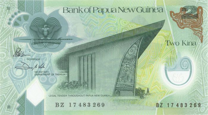 Papua New Guinea - Two Kina - P-New - 2017-18 dated Foreign Paper Money