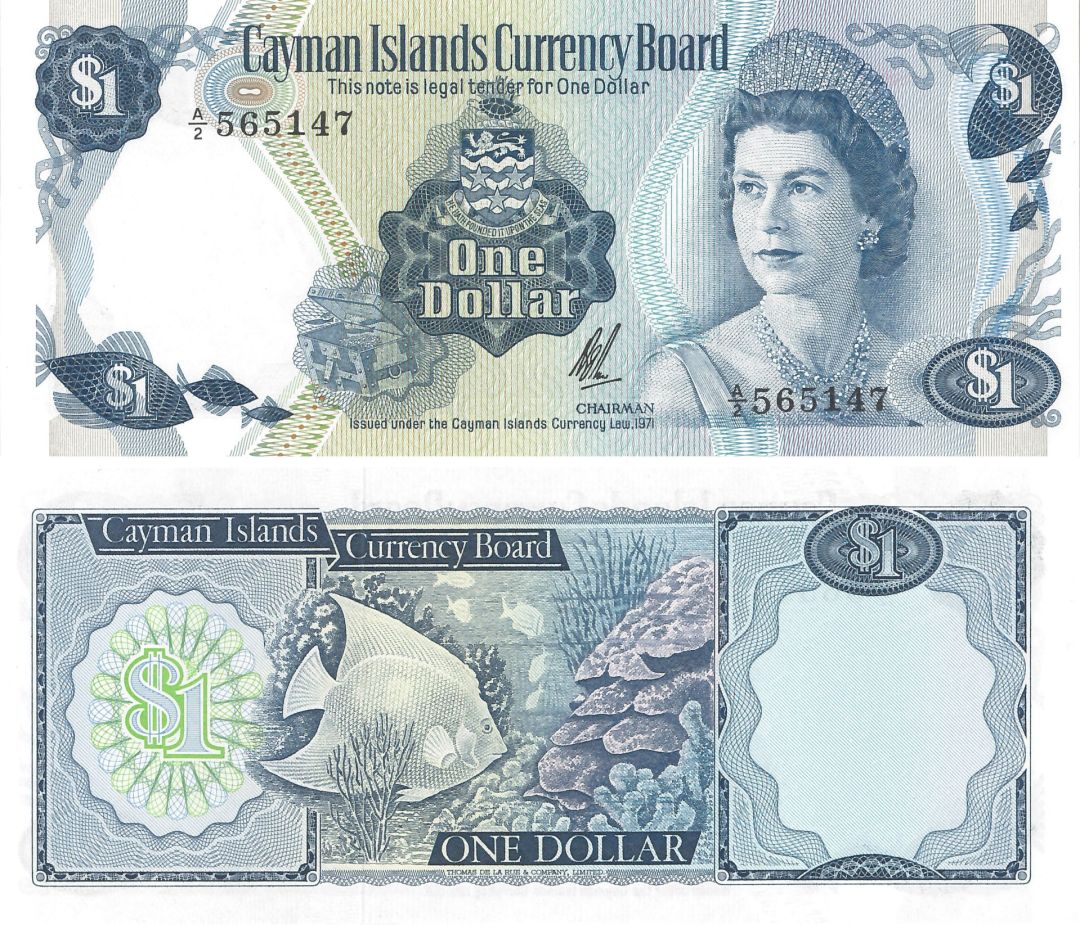 Cayman Islands - 1 Dollar - P-1b - L.1971-1972 Dated Foreign Paper Money
