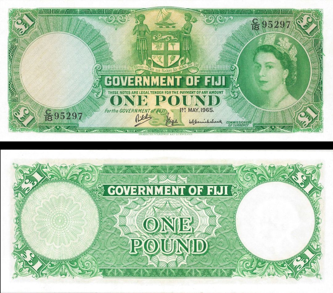 Fiji - One Fijian Pound - P-53g -  dated 1.5.1965 - Foreign Paper Money