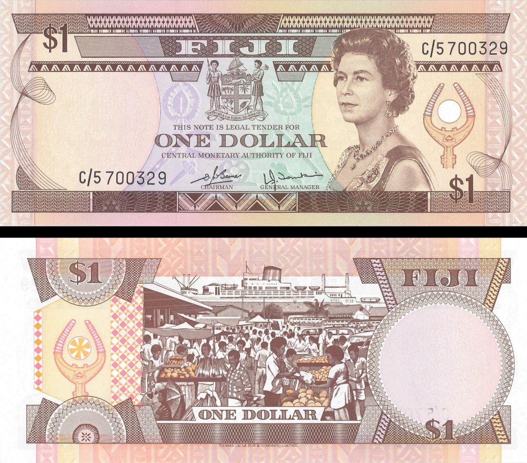 Fiji - One Dollar - P-76a -  dated ND 1980 - Foreign Paper Money