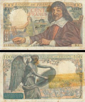 France - 100 Francs - P-101 - dated 15.5.1942 Foreign Paper Money