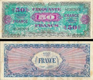 France - 50 Francs - P-117a - 1944 dated France Foreign Paper Money