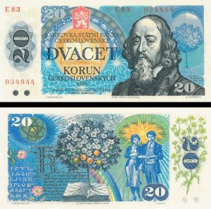 Czechoslovakia - 20 Korun - P-95a - 1988 dated Foreign Paper Money