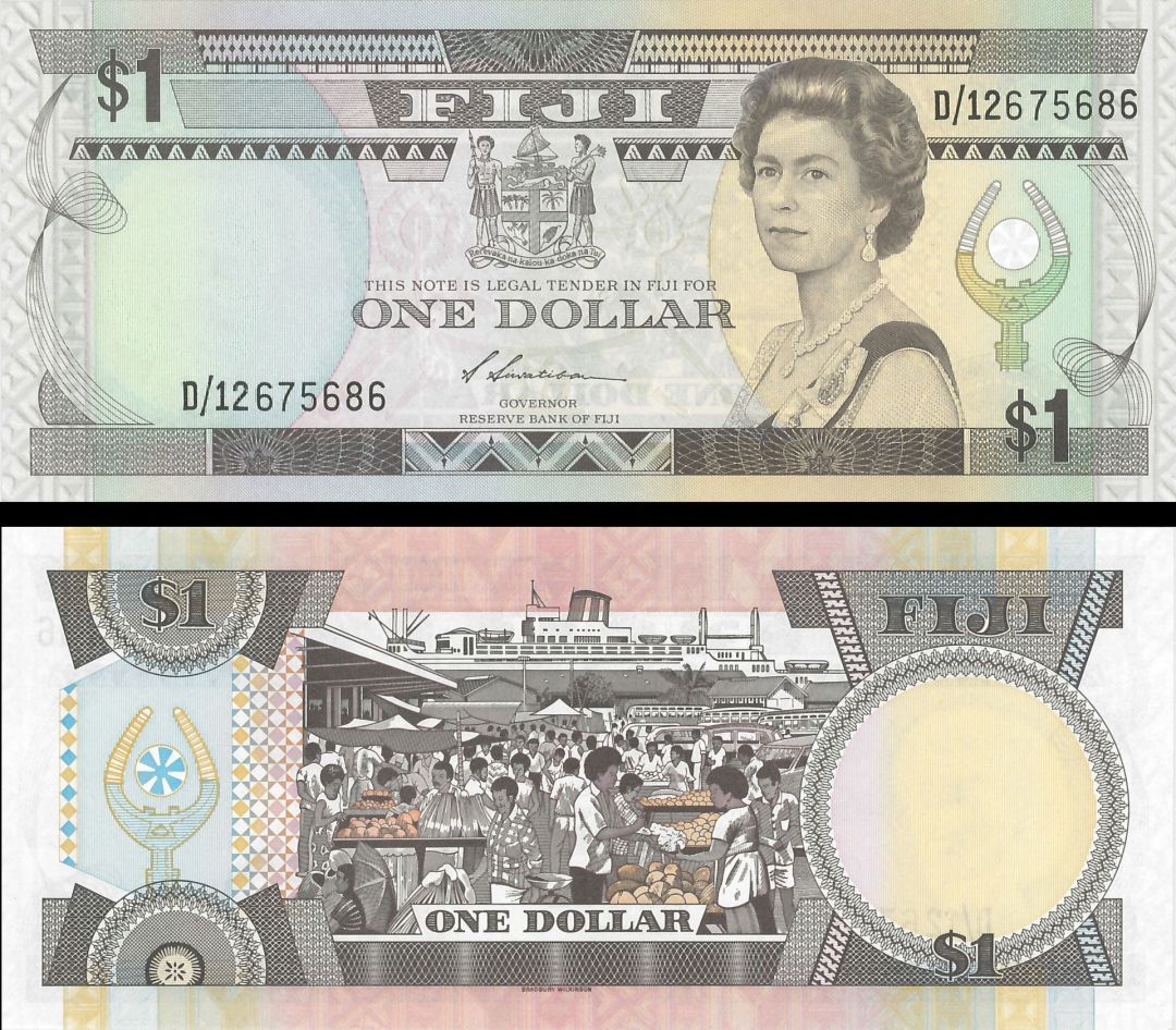 Fiji - 1 Fijian Dollar - P-86a - 1987 dated  Foreign Paper Money