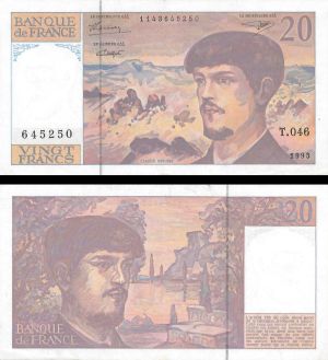 France - 20 Francs - P-151g - 1993 dated Foreign Paper Money
