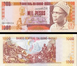 Guinea-Bissau - 1000 Pesos - P-13a - 1990 dated Foreign Paper Money
