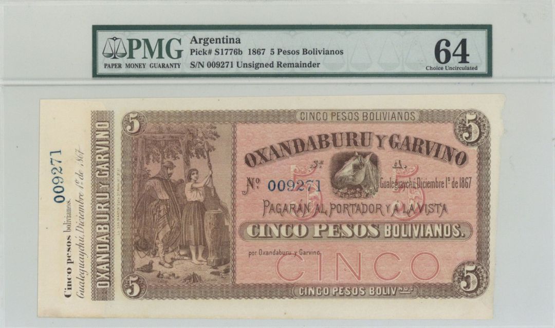 Argentina - PMG Graded P-S1776b - Foreign Paper Money