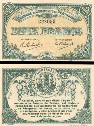 France, Notgeld - 1915, 2 Francs -  Foreign Paper Money