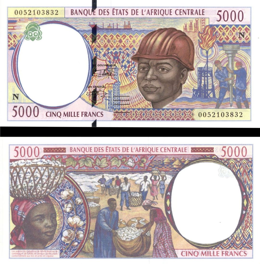 Central African States - P-504Nf - 5000 Francs - Foreign Paper Money