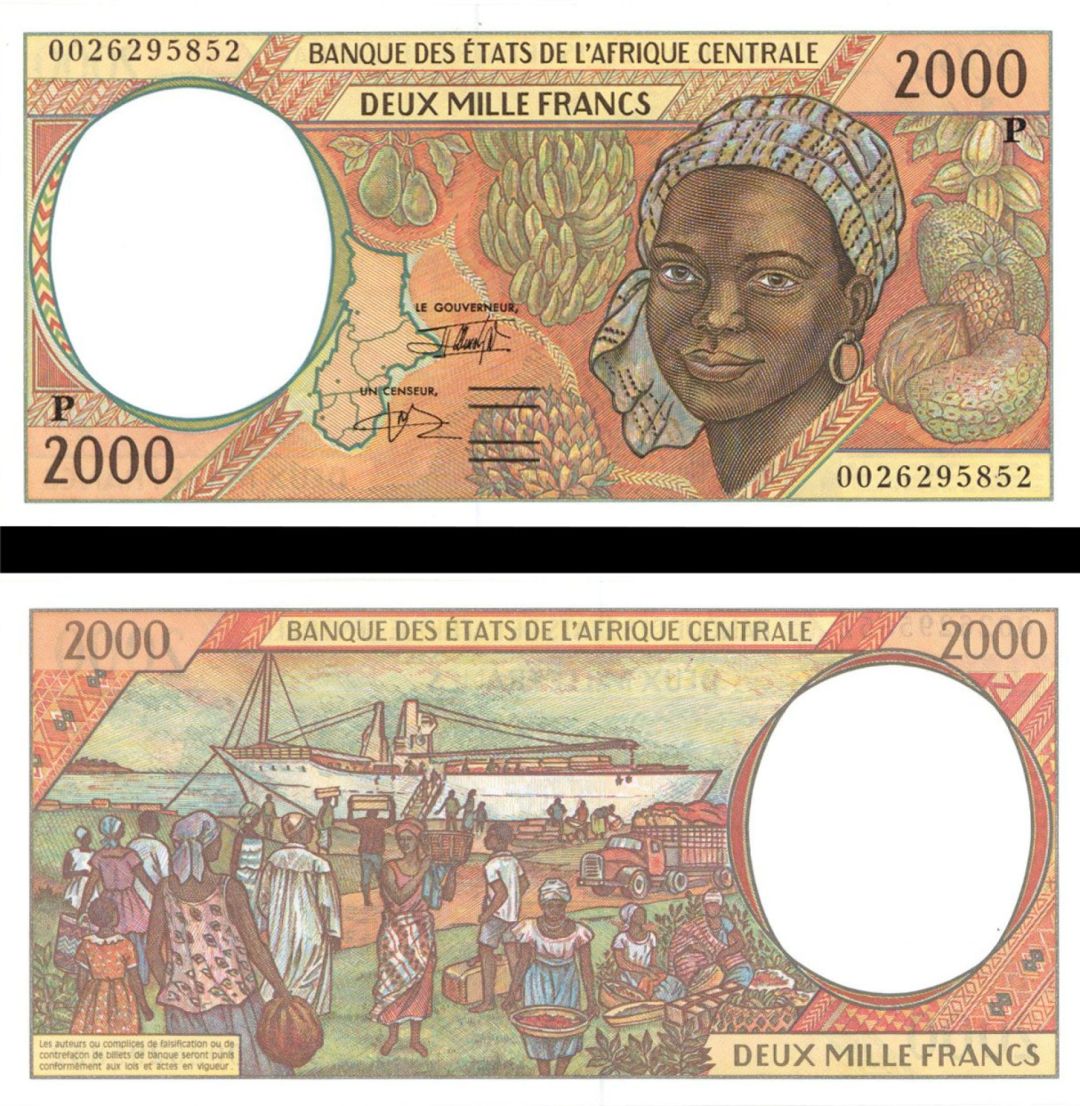 Central African States - 2000 Francs - P-603Pg - 2000 dated Foreign Paper Money 