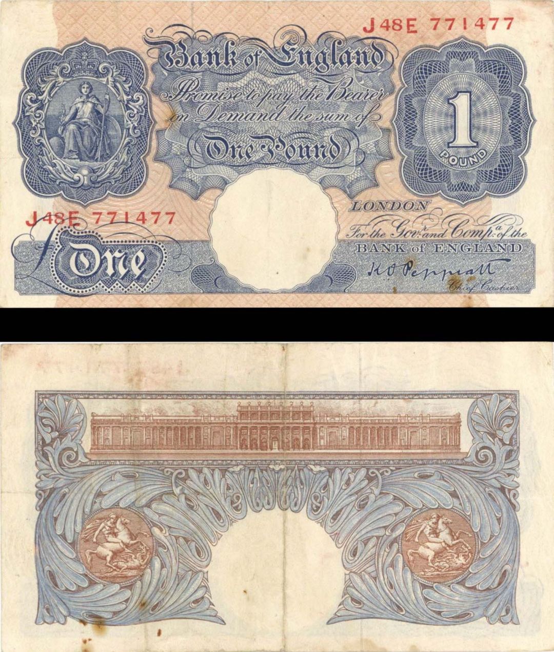 Great Britain - 1 Pound - P-369a - ND(1948-60) dated Foreign Paper Money