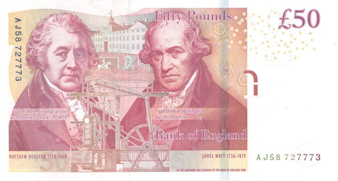 Great Britain - 50 Pounds - P-New - (2015) Series dated Foreign Paper Money