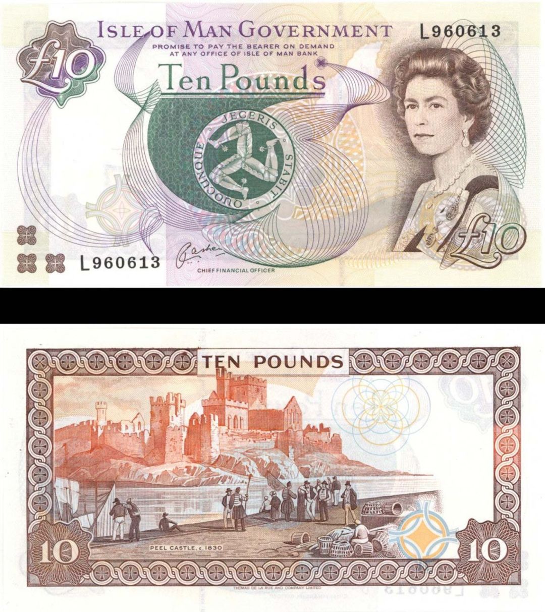 Isle of Man - 10 Pounds - P-42 - 1983 dated Foreign Paper Money