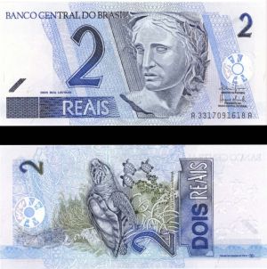 Brazil - 2 Reais - P-249 - 2001 dated Foreign Paper Money