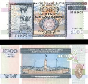 Burundi - 1,000 Francs - P-39d - 2006 dated Foreign Paper Money