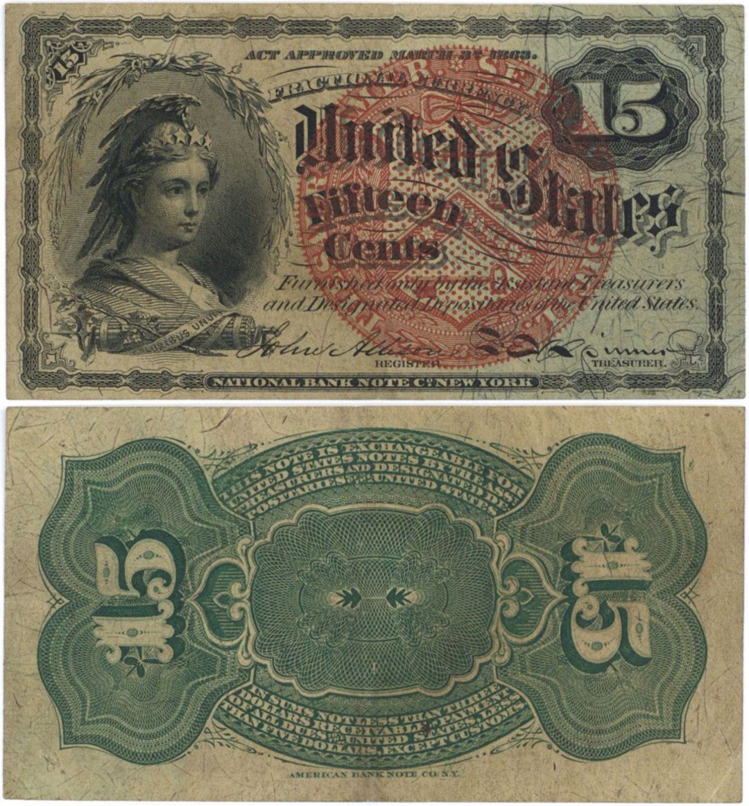 Fractional Currency - FR-1271 - 1863 dated US Currency - VERY FINE Condition