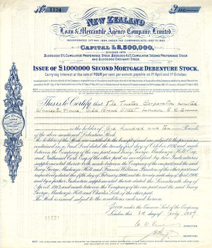 New Zealand Loan and Mercantile Agency Co., Limited