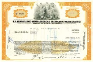 N.V. Koninklijke Nederlandsche Petroleum Maatschappij - Stock Certificate