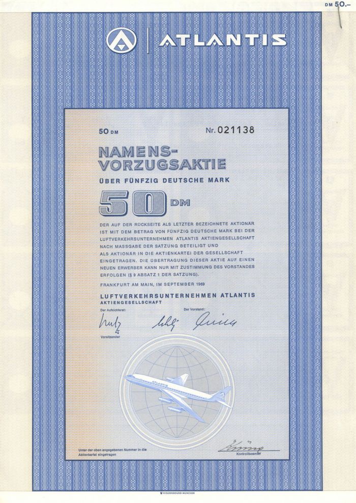 Atlantis - Stock Certificate